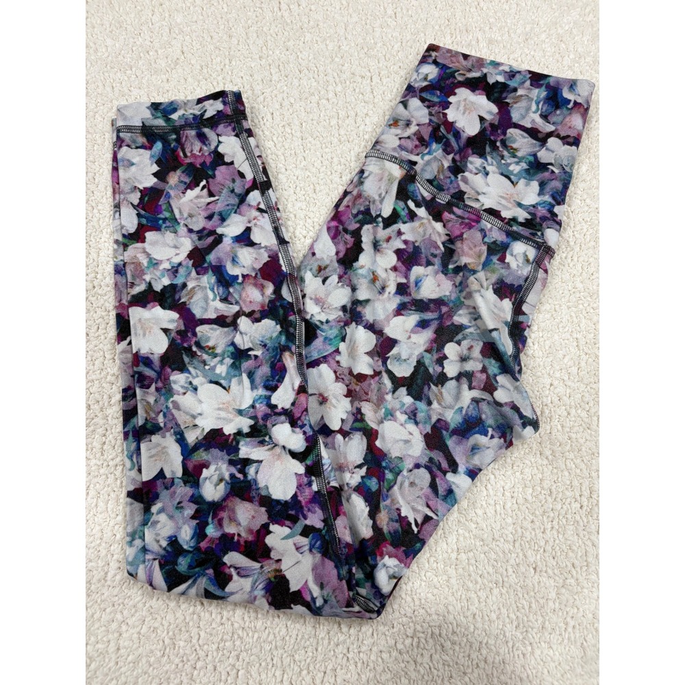 Lululemon Align Pant II 25" Utopia Multi Size 4 Nulu Floral Print Patterned Yoga